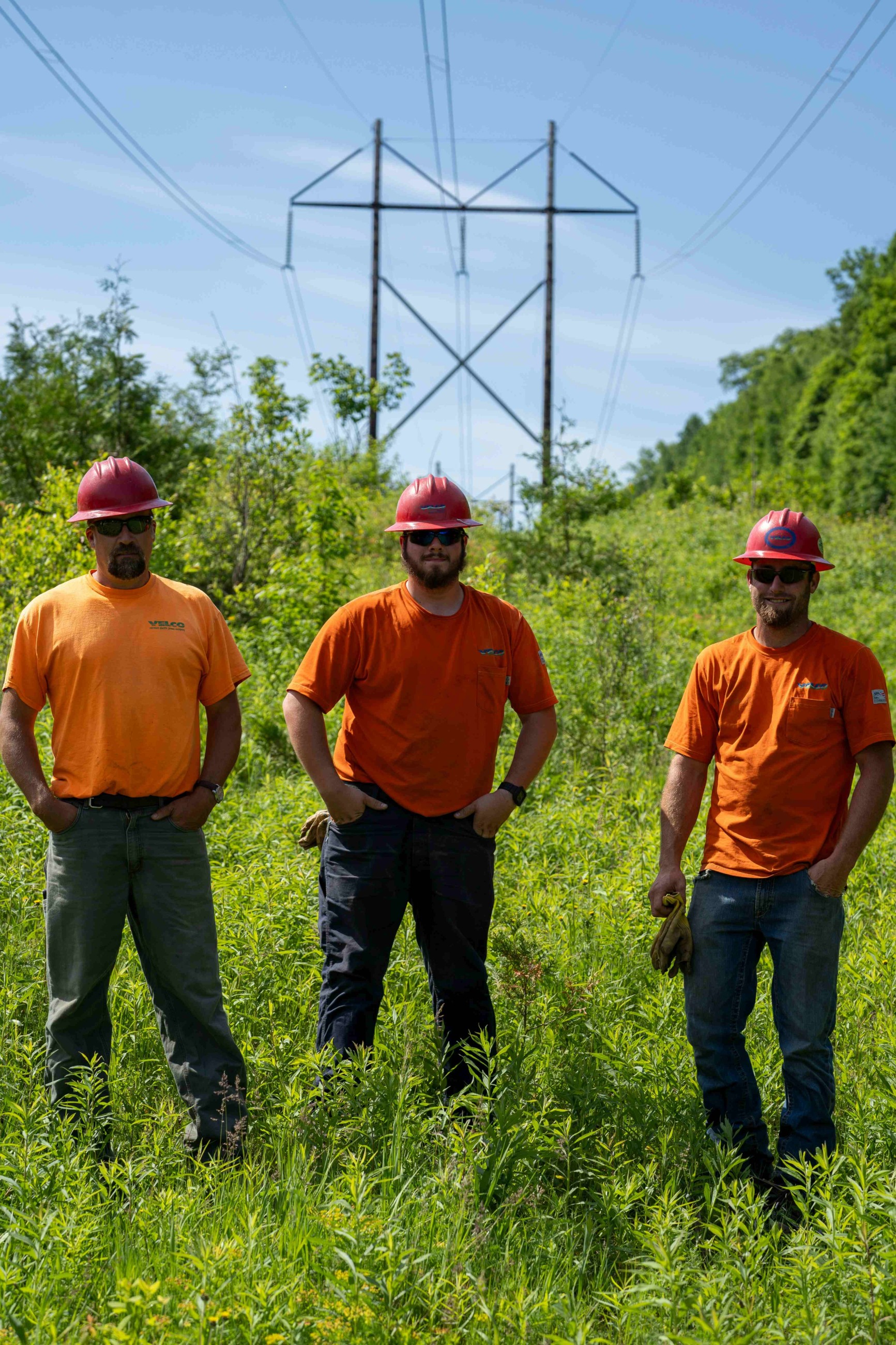 VELCO line crew standing in the ROW